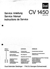 Dual CV 1450 Serviceanleitung