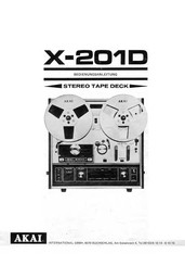 Akai X-201D Bedienungsanleitung