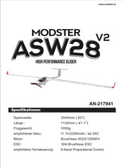 Modster ASW28 V2 High Performance Glider Baueinleitung