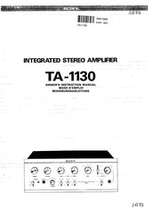 Sony TA-1130 Bedienungsanleitung