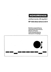 Nordmende RP 1400 direct drive 0.151 H Bedienungsanleitung