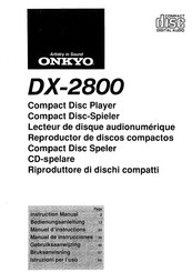 Onkyo DX-2800 Bedienungsanleitung