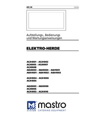 mastro ACJ0006 Installations-, Bedienungs- Und Wartungsanweisungen