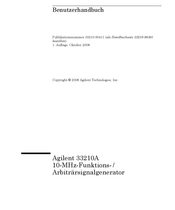 Agilent Technologies 33210A Benutzerhandbuch