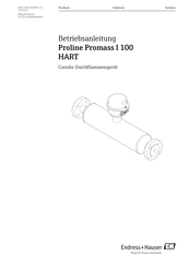 Endress+Hauser Proline Promass I 100 HART Betriebsanleitung