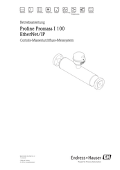 Endress+Hauser Proline Promass I 100 Betriebsanleitung