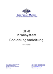 gfm GF-8 Bedienungsanleitung