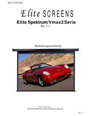 Elite Screens Elite Spektrum Serie Bedienungsanleitung