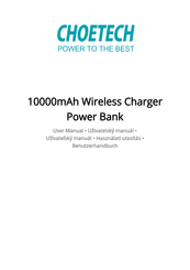 Choetech 10000mAh Wireless Charger Benutzerhandbuch
