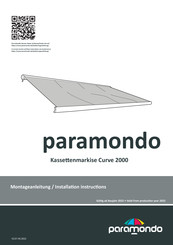 Paramondo Kassettenmarkise Curve 2000 Montageanleitung