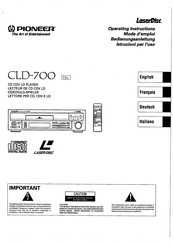Pioneer CLD-700 Bedienungsanleitung