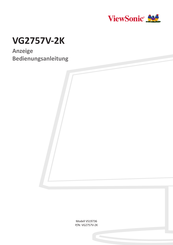 ViewSonic VG2757V-2K Bedienungsanleitung
