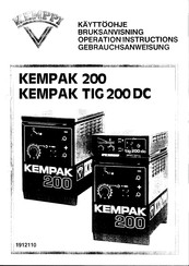 Kemppi KEMPAK TIG 200 DC Gebrauchsanweisung