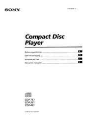 Sony CDP-761 Bedienungsanleitung