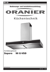 Oranier Sopero 90 E-VSD Bedienungs- Und Installationsanleitung