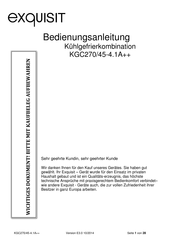 exquisit KGC270/45-4.1A++ Bedienungsanleitung