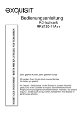 exquisit RKS130-11A++ Bedienungsanleitung