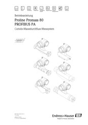 Endress+Hauser Proline Promass 80 PROFIBUS PA Betriebsanleitung