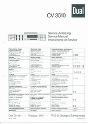Dual CV 3510 Serviceanleitung