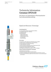Endress+Hauser Ceramax CPS341D Technische Information