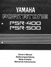Yamaha Portatone PSR-400 Bedienungsanleitung