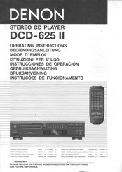 Denon DCD-625 II Bedienungsanleitung