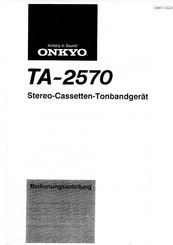 Onkyo TA-2570 Bedienungsanleitung