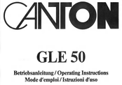 Canton GLE 50 Betriebsanleitung