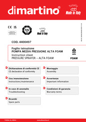 dimartino ALTA 7000 FOAM Bedienungsanleitung