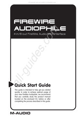 M-Audio FireWire Audiophile Schnellstartanleitung