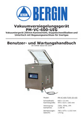 Bergin PM-VC-600-T250-2S-UIG Benutzer- Und Wartungshandbuch