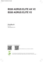 AORUS B550 ELITE AX V2 Handbuch