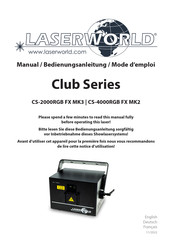 Laserworld Club CS-2000RGB FX MK3 Bedienungsanleitung