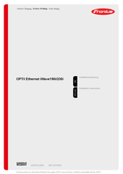 Fronius OPT/i SpeedNet Connection iWave230i Installationsanleitung