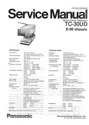Panasonic TC-30UD Serviceanleitung