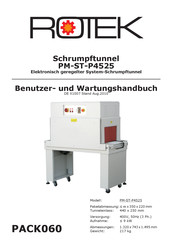 Rotek PACK060 Benutzer- Und Wartungshandbuch
