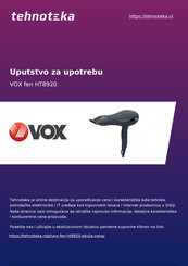 VOX electronics HT-8920 Bedienungsanleitung