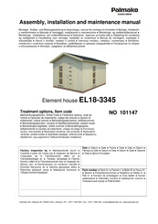 Lemeks Palmako EL18-3345 Montage-, Aufbau- Und Wartungsanleitung