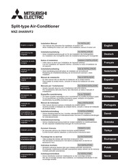 Mitsubishi Electric MXZ-3HA50VF2 Installationsanleitung