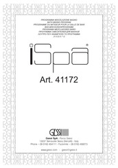 Gessi iSpa 41172 Bedienungsanleitung