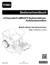 Toro eTimecutter eMR4275 Bedienerhandbuch