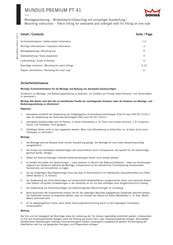 dormakaba MUNDUS PREMIUM PT 41 Montageanleitung
