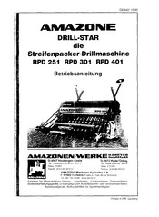 Amazone RPD 251 Betriebsanleitung
