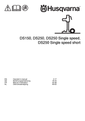 Husqvarna DS250 Single speed Bedienungsanweisung