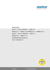 Auma SAExC 16.1/SARExC 07.1 Handbuch