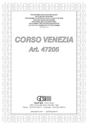 Gessi CORSO VENEZIA 47205 Bedienungsanleitung