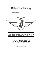 Zundapp Z7 Urban e Betriebsanleitung