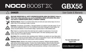 noco BOOST X GBX55 Benutzerhinweise Und Garantie