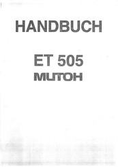 MUTOH ET 505 Handbuch