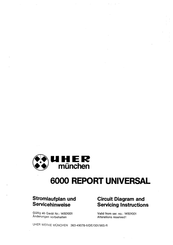 uher 6000 REPORT UNIVERSAL Servicehinweise